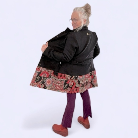 Desigual Convertible Wool Tapestry Coat Like New! - Picture 7 of 16